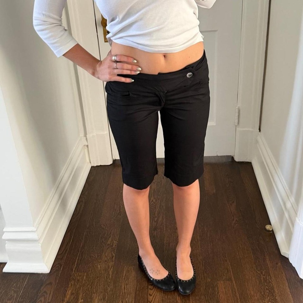 Vintage Rampage Y2K Black Low Rise Bermuda Shorts Office Siren Size 5
